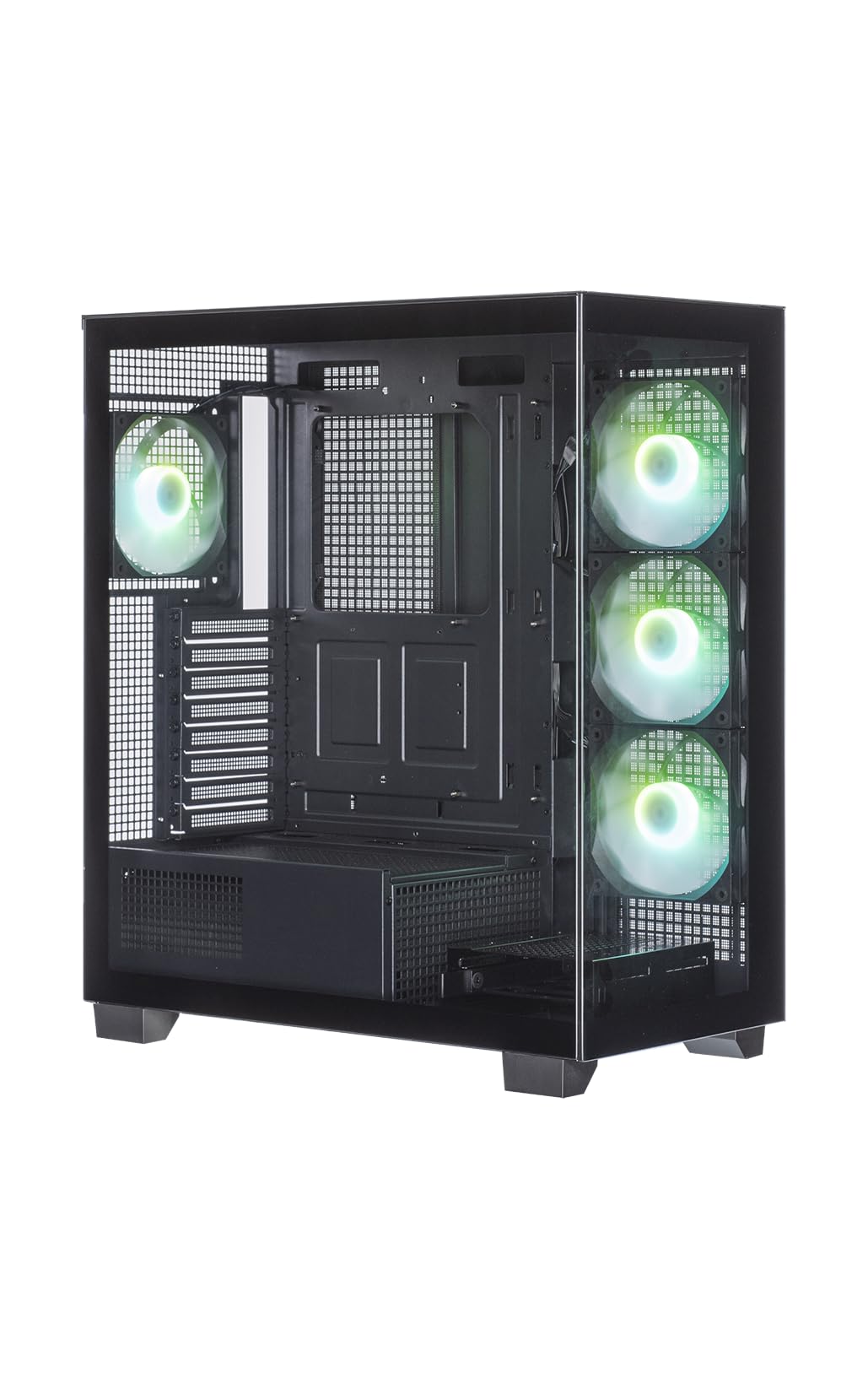 玄人志向 PCケース ATX タワー ブラック KRC-AT01B Amazon | 玄人志向 PCケース ATX タワー フロント/サイド ガラスパネル